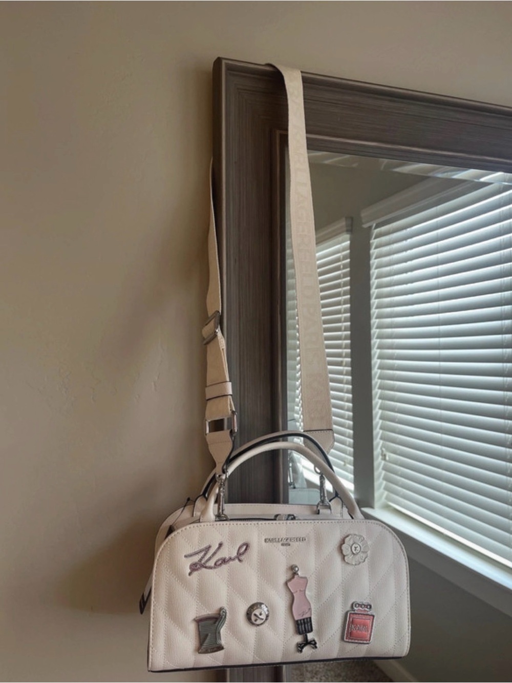 Karl Lagerfeld Maybelle Satchel with Pins - Picture 2 of 11